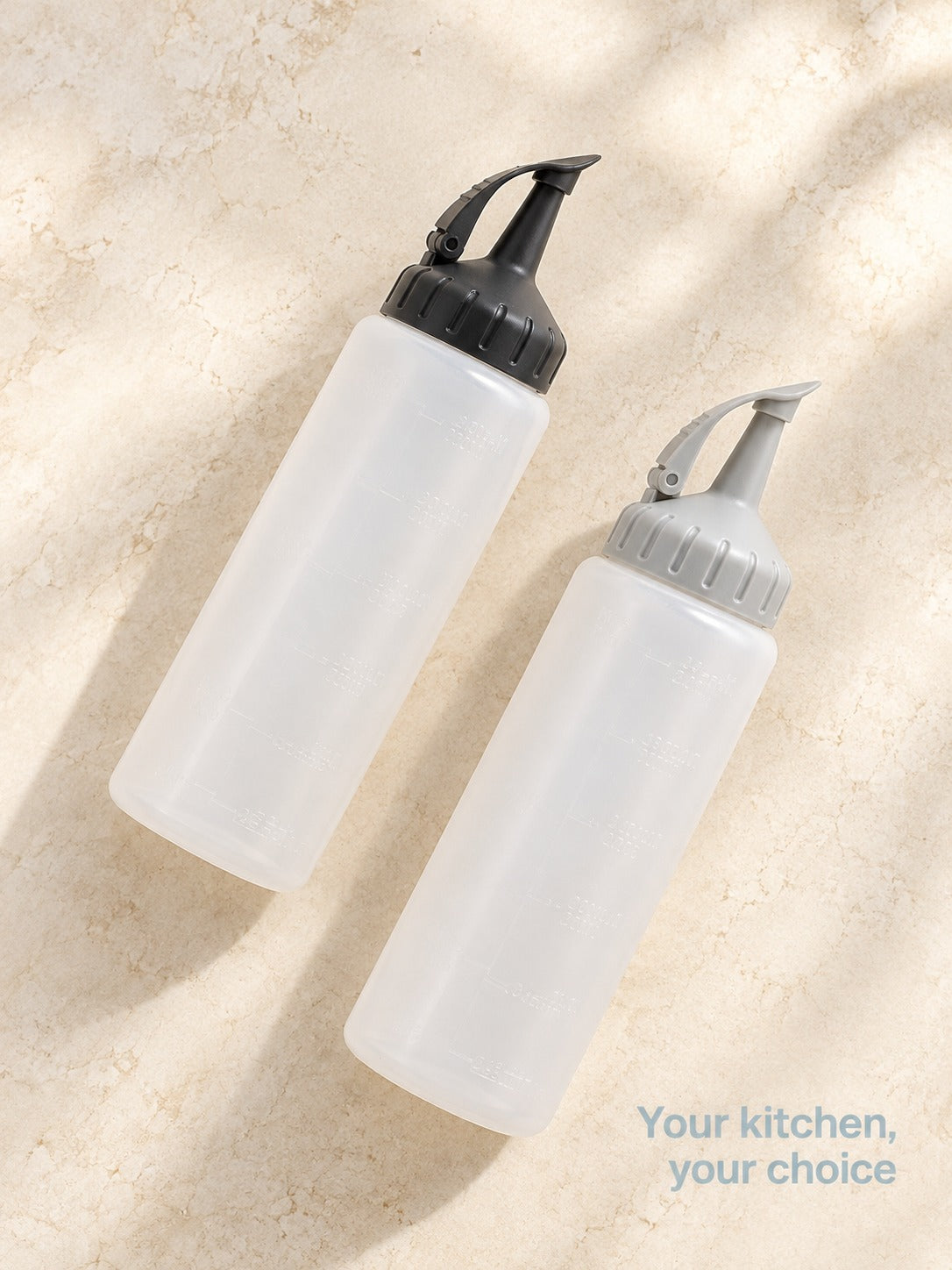 Squeeze Oil Bottle with Measuring Scale for Dressing