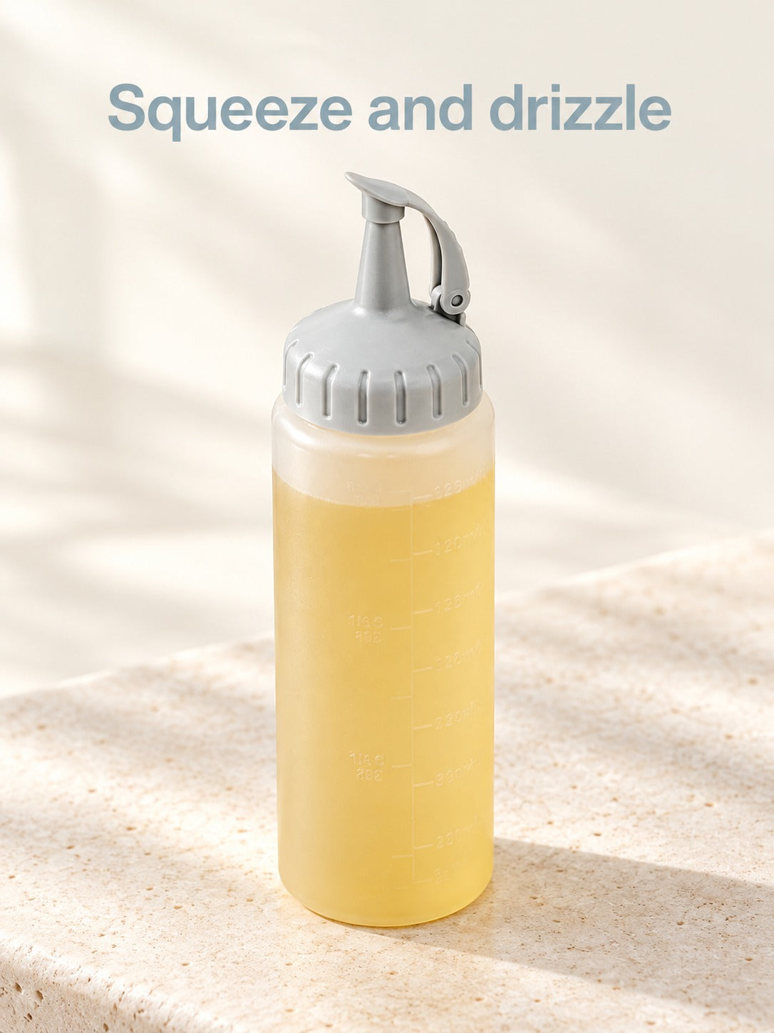 Squeeze Oil Bottle with Measuring Scale for Dressing