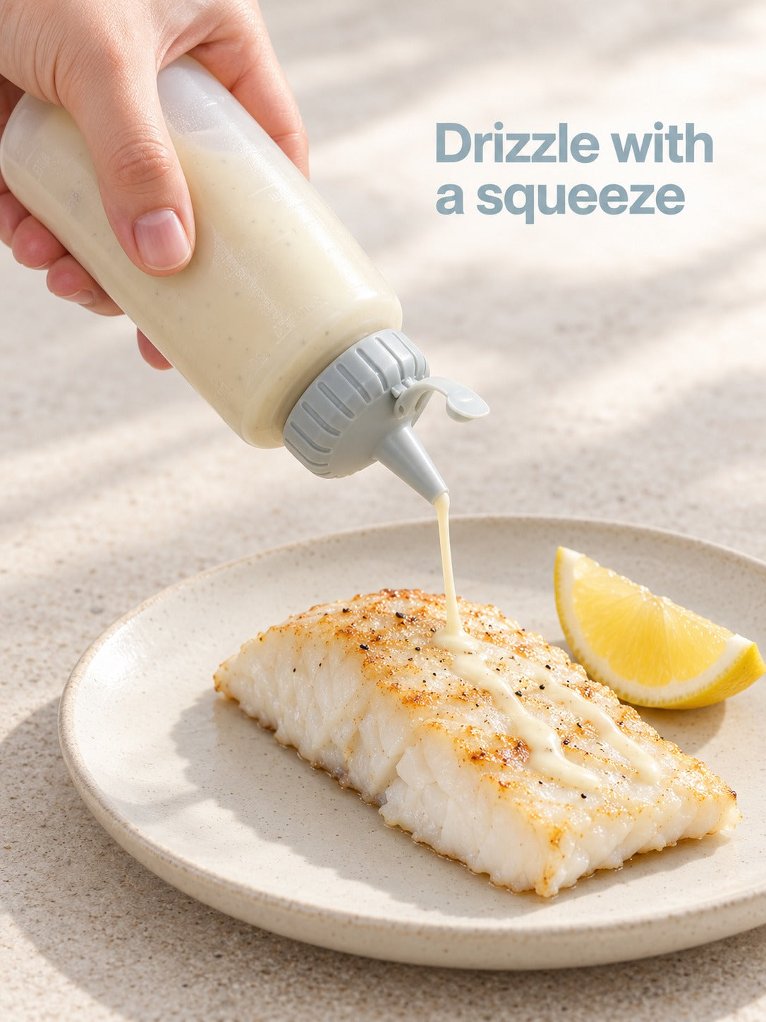 Squeeze Oil Bottle with Measuring Scale for Dressing