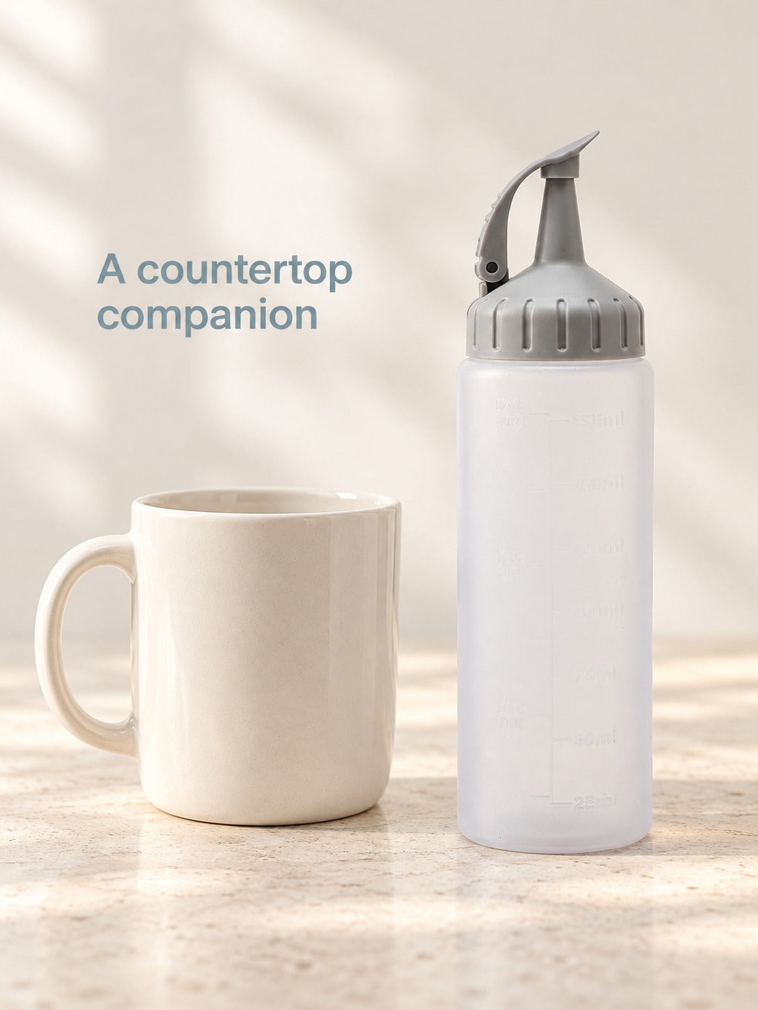 Squeeze Oil Bottle with Measuring Scale for Dressing