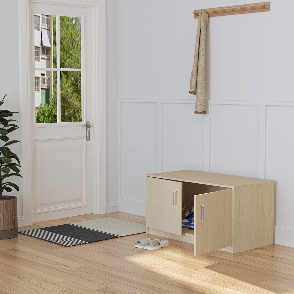 Guinea Pig Cage with Storage Cabinet and Wood Habitat