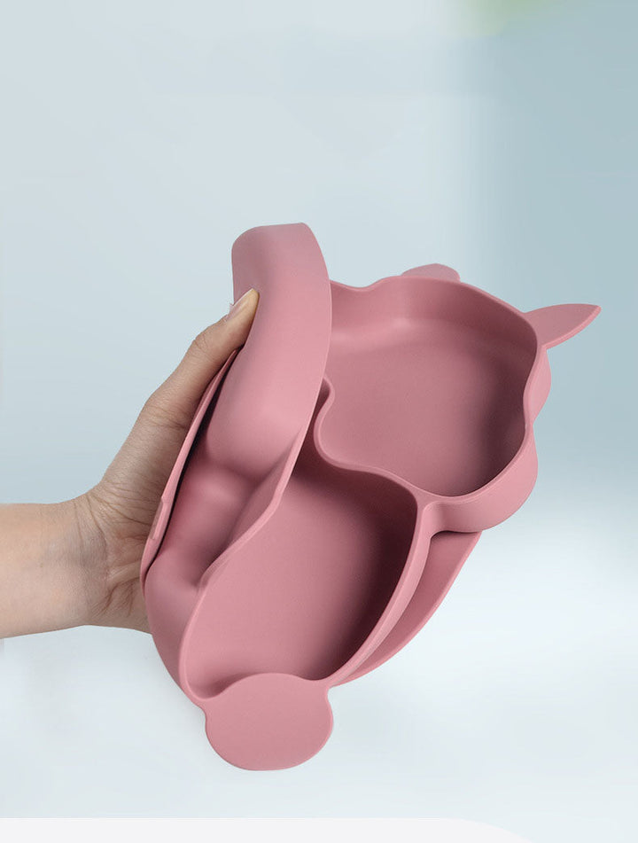 Squirrel Silicone Baby Plate Set for Tidy Mealtimes