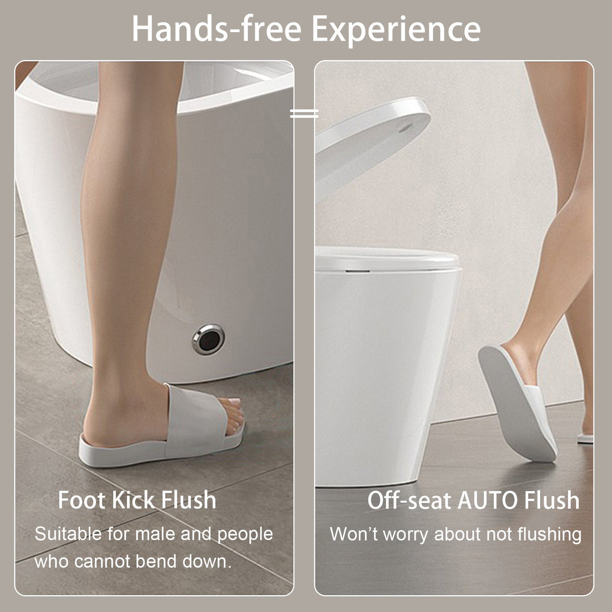 Smart Toilet with Heated Seat, Auto Lid and 1.28GPF Flush