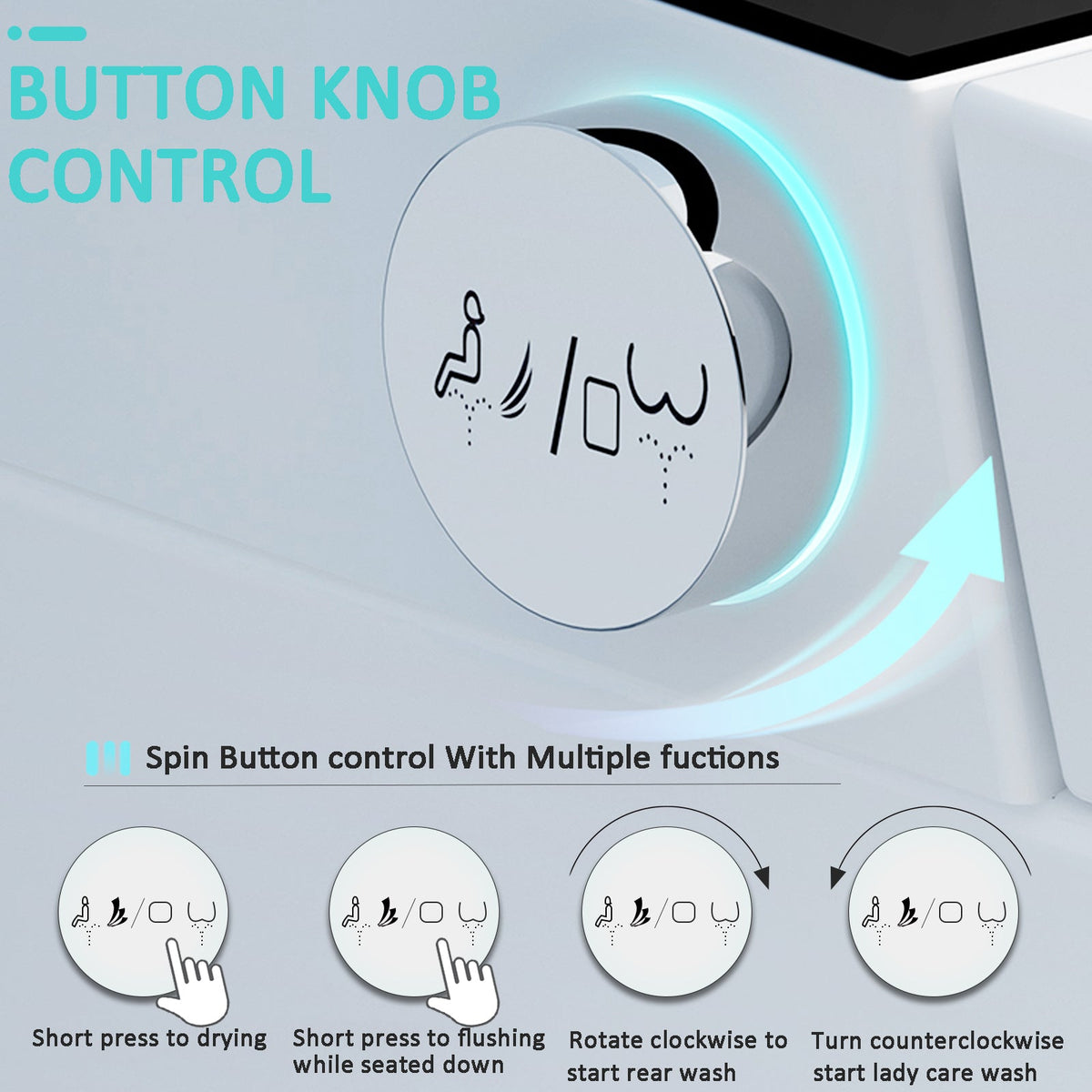 Smart Toilet with Heated Seat, Auto Lid and 1.28GPF Flush