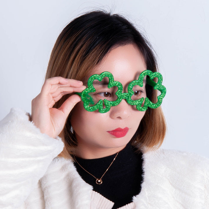 Party Rock Shades — Glitter St. Patrick's Day Glasses