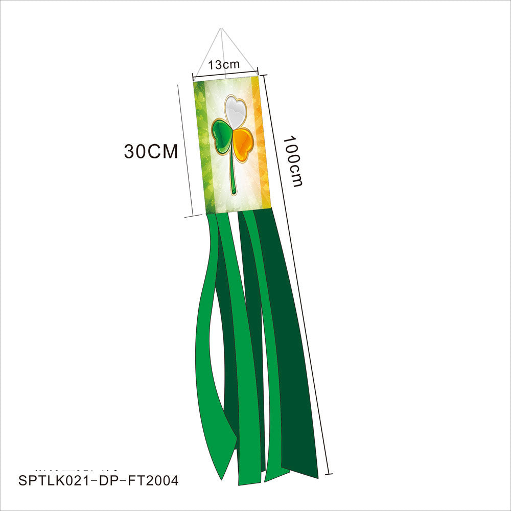 St. Patrick's Day Windsock Flag – Festive Garden Flair