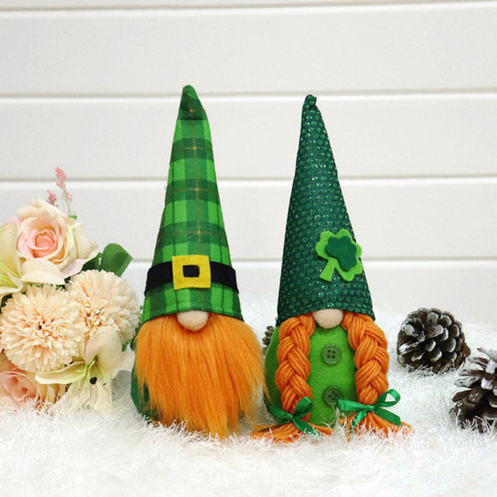 St. Patrick's Day Gnome Pair – Festive Tabletop Decor