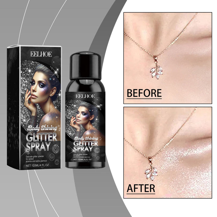 Glitter Spray Highlighter for Long-Lasting Body Glow