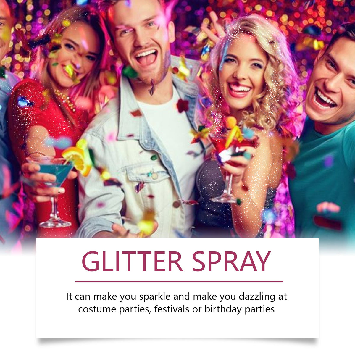 Glitter Spray Makeup for Face, Body & Hair Shimmer