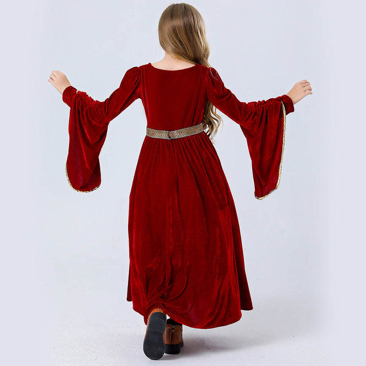 Medieval Renaissance Costume Dress for Regal Stage Drama