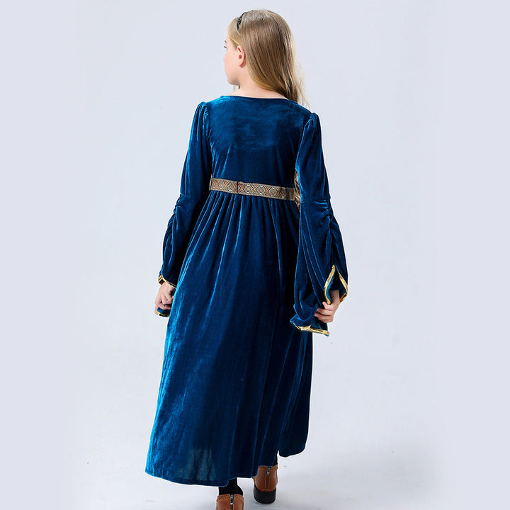 Medieval Renaissance Costume Dress for Regal Stage Drama