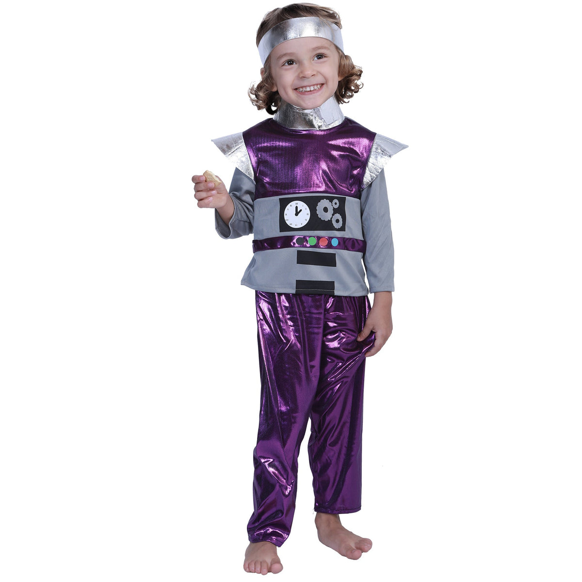 Purple Alien Robot Family Costumes for Stage Shows