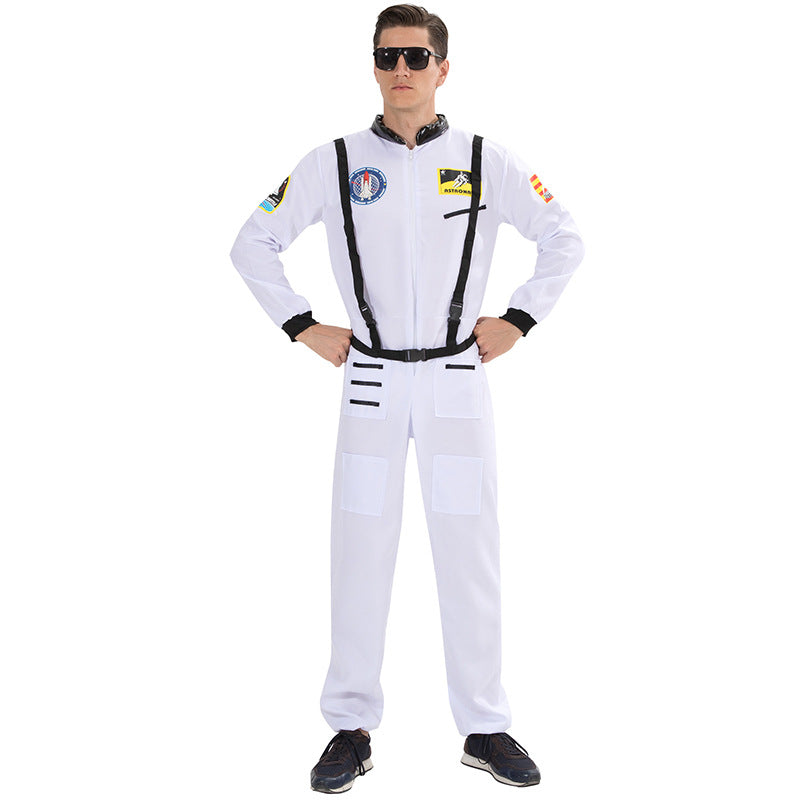 Adult Astronaut Costume Jumpsuit With Harness Belt