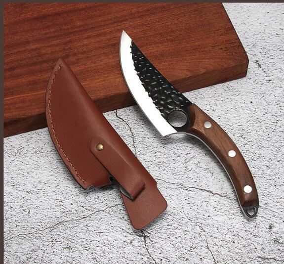 Hammered Forged Butcher Knife for Meat and Bone