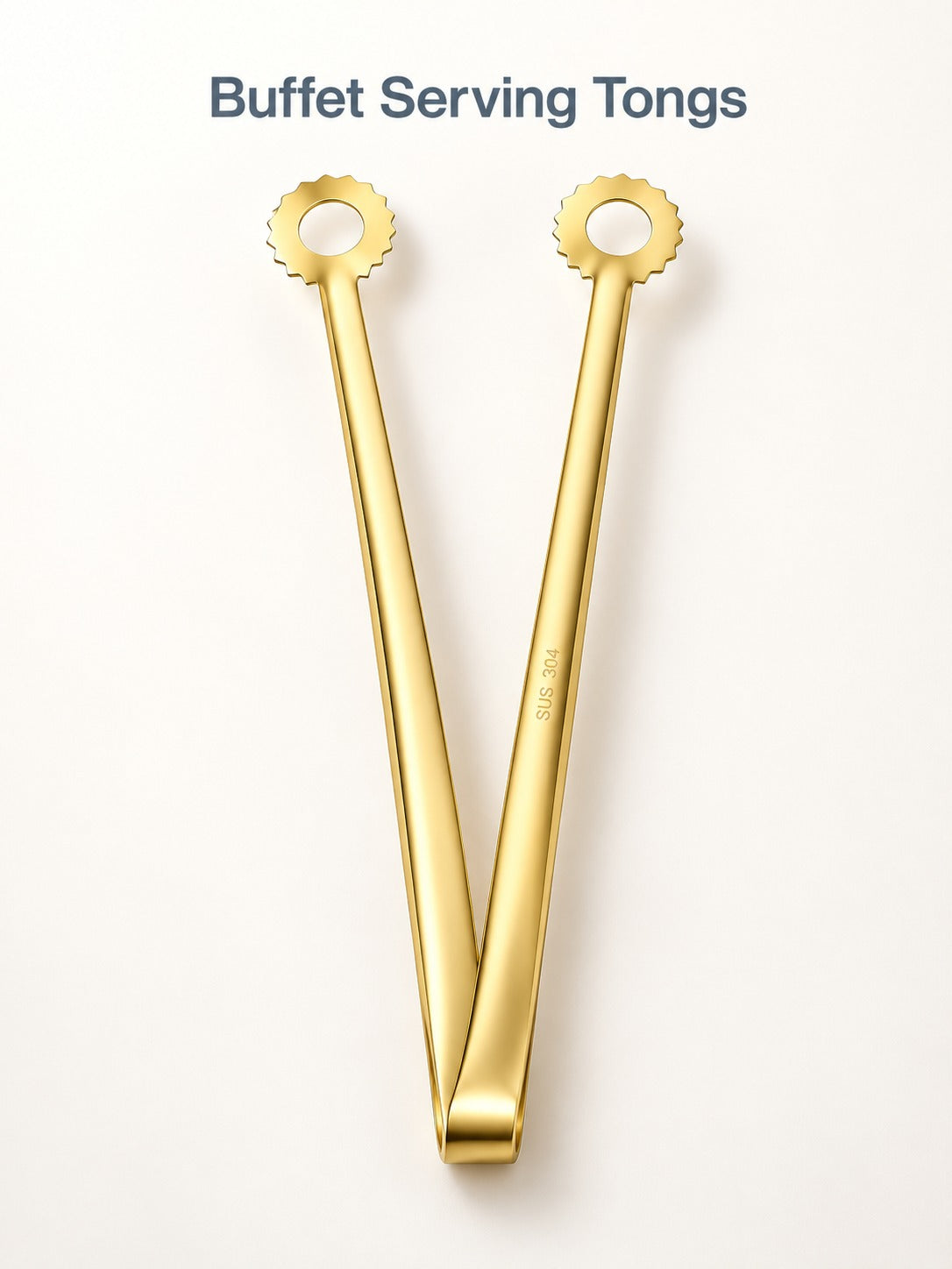 Stainless Steel Buffet Tongs for Bread and Desserts