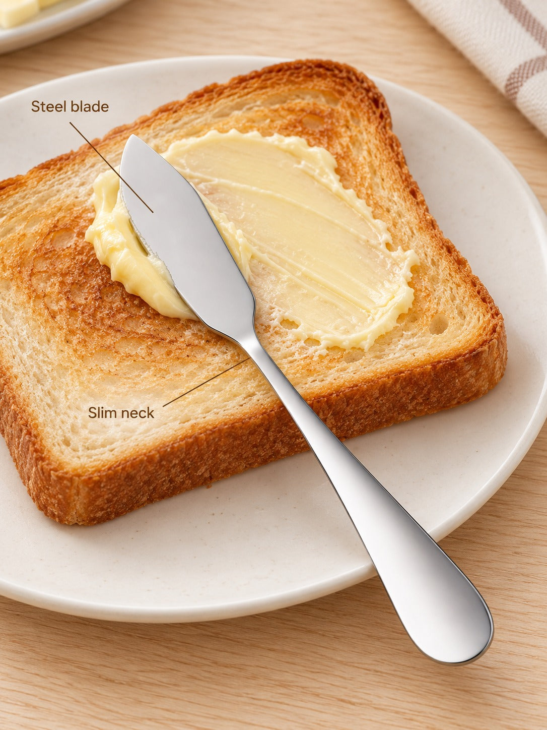 Stainless Steel Butter Knife for Smooth Toast Spreading