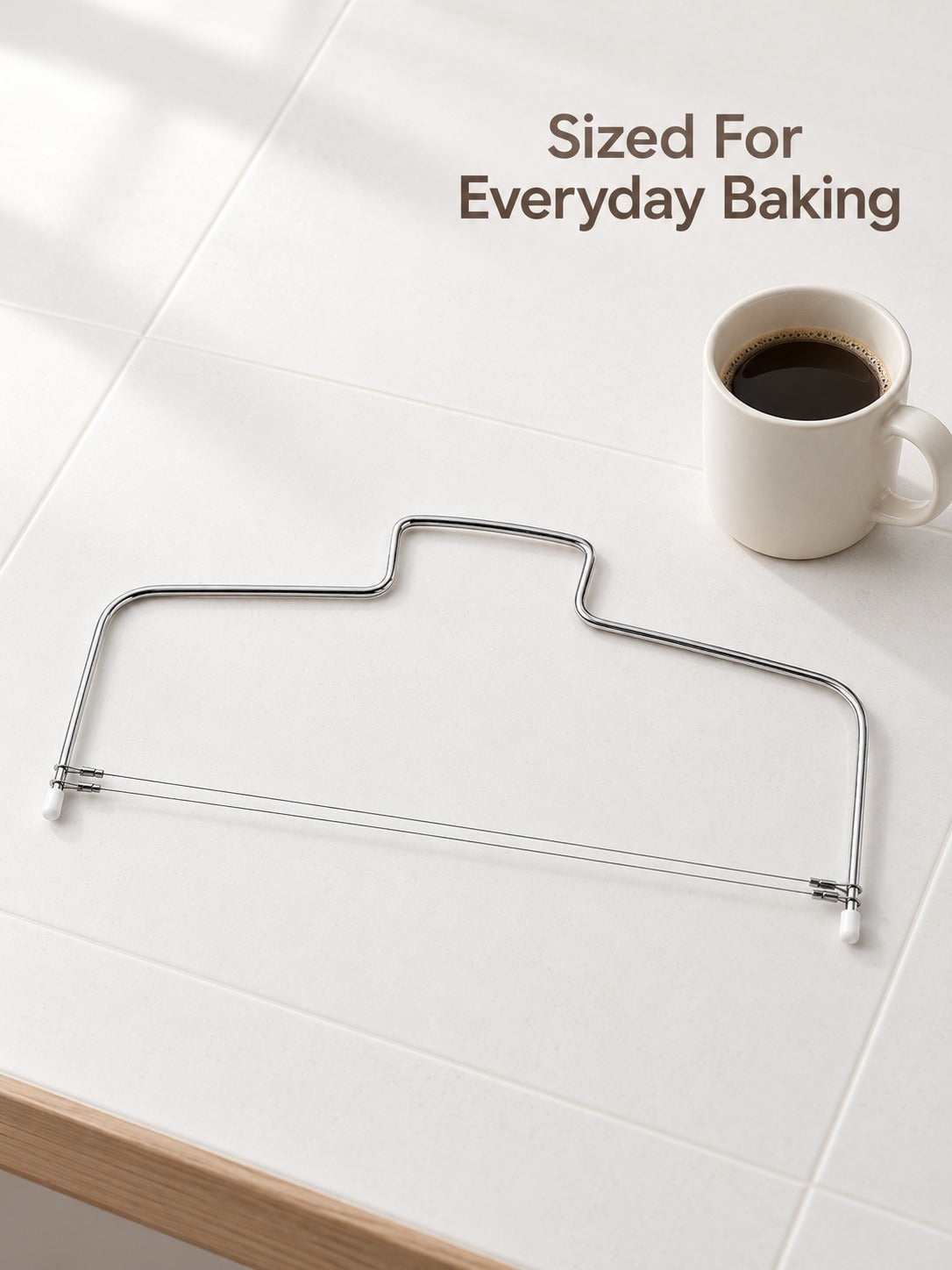 Stainless Steel Cake Leveler with Double Wire Cutter
