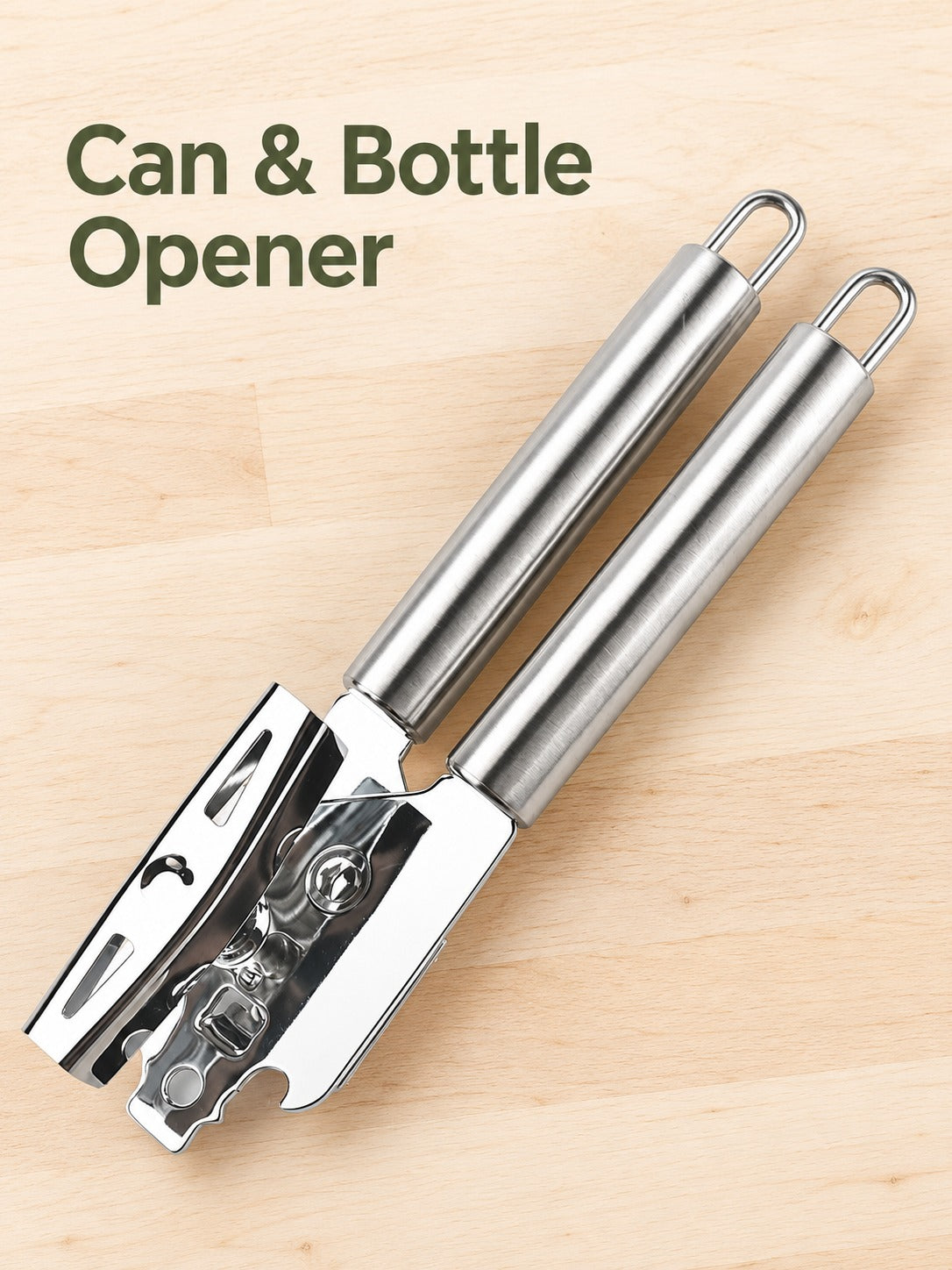Stainless Steel Can Opener & Bottle Opener Multitool