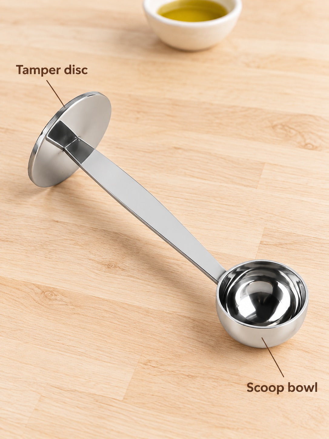 Stainless Steel Coffee Scoop and Tamper, 15ml Measure