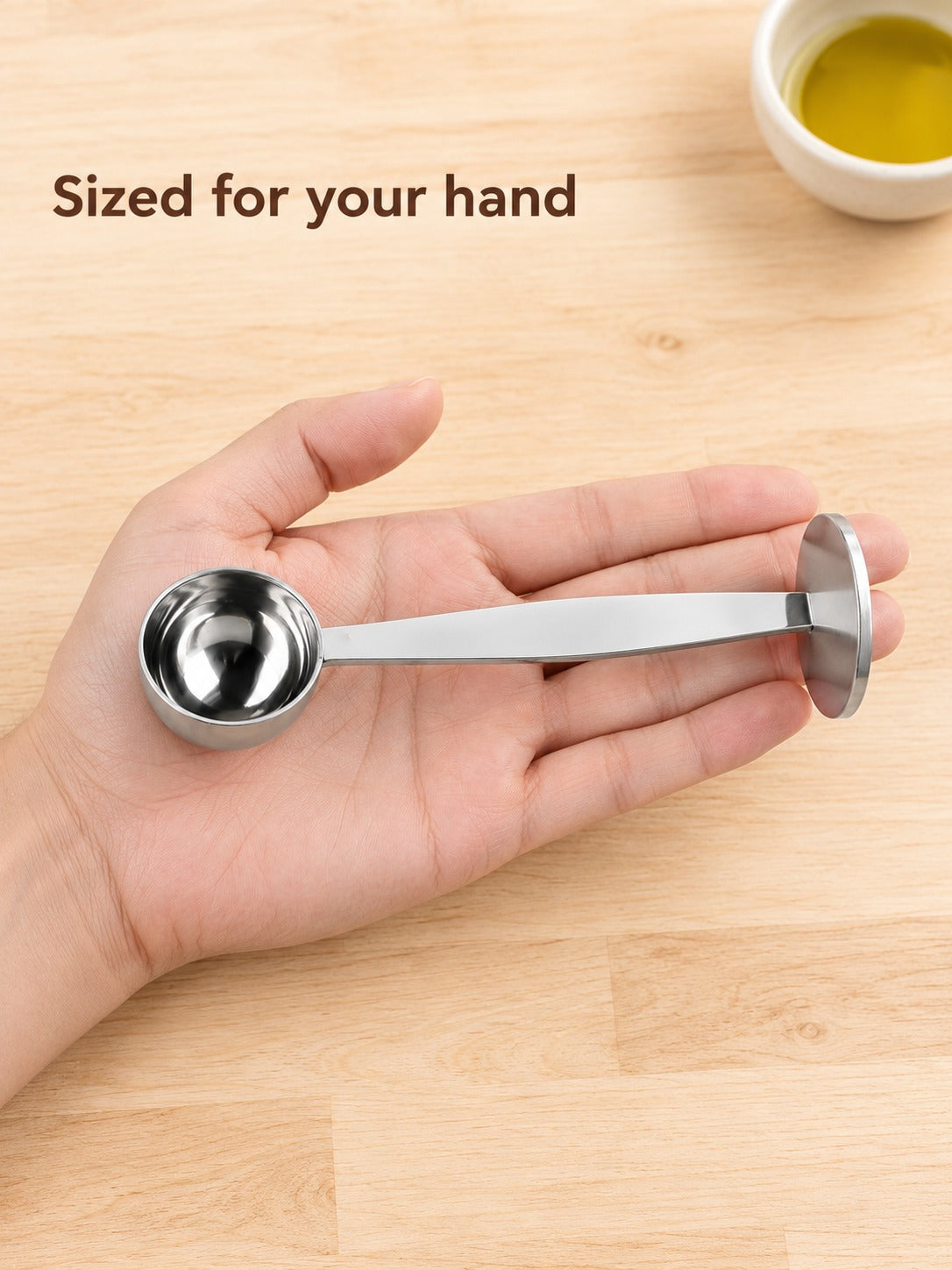 Stainless Steel Coffee Scoop and Tamper, 15ml Measure