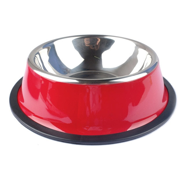 Stainless Steel Pet Bowl for Quiet, Stable Feeding