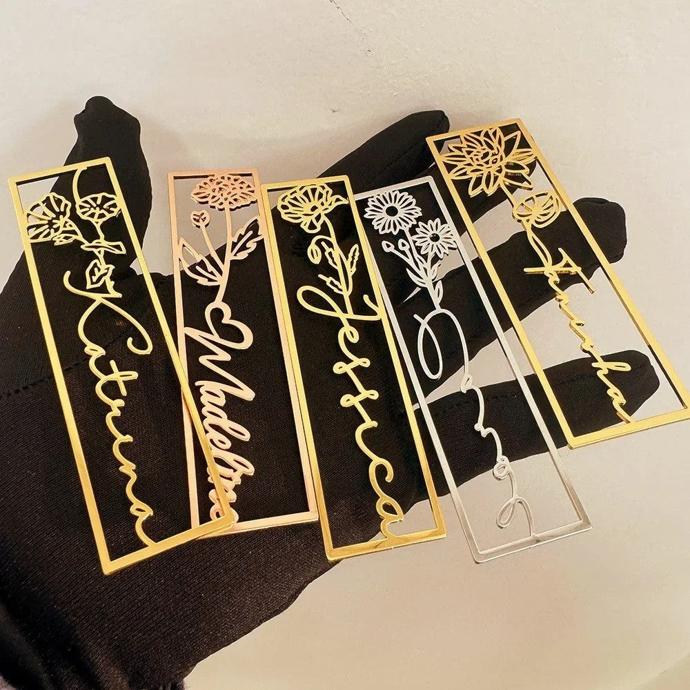 Personalized Floral Bookmark for Meaningful Gifting