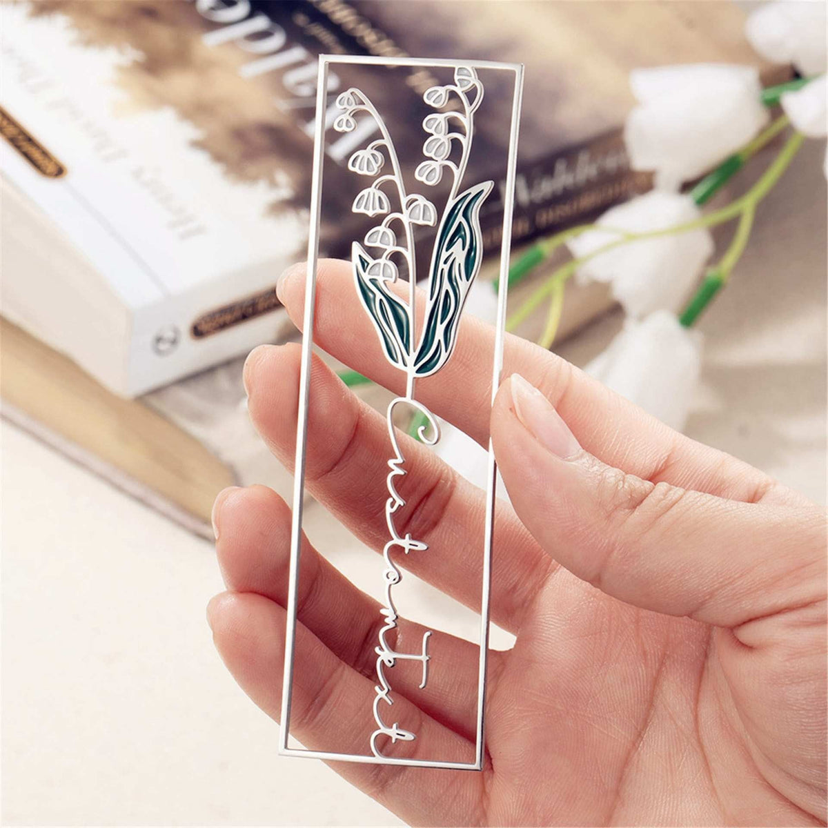 Personalized Floral Bookmark for Meaningful Gifting