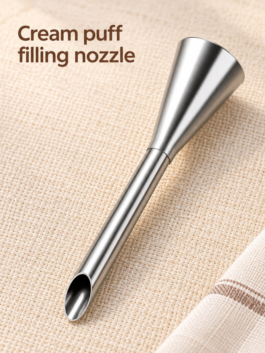 Stainless Steel Cream Puff Filling Nozzle for Bakers
