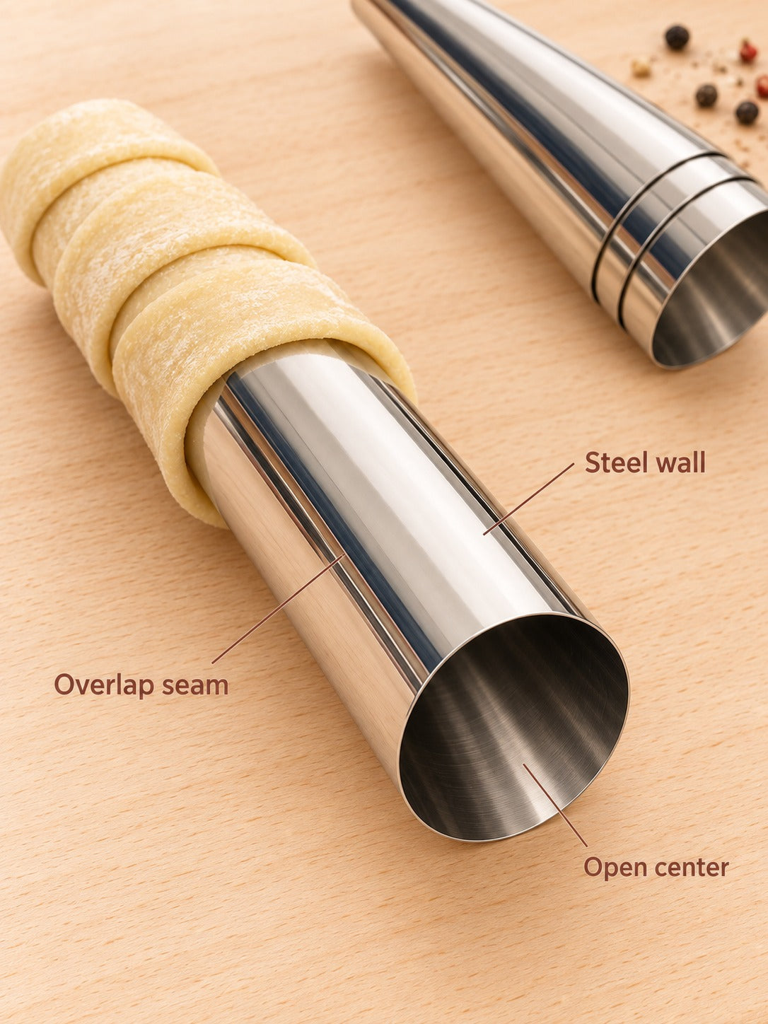 Stainless Steel Croissant and Horn Mold Set for Bakers