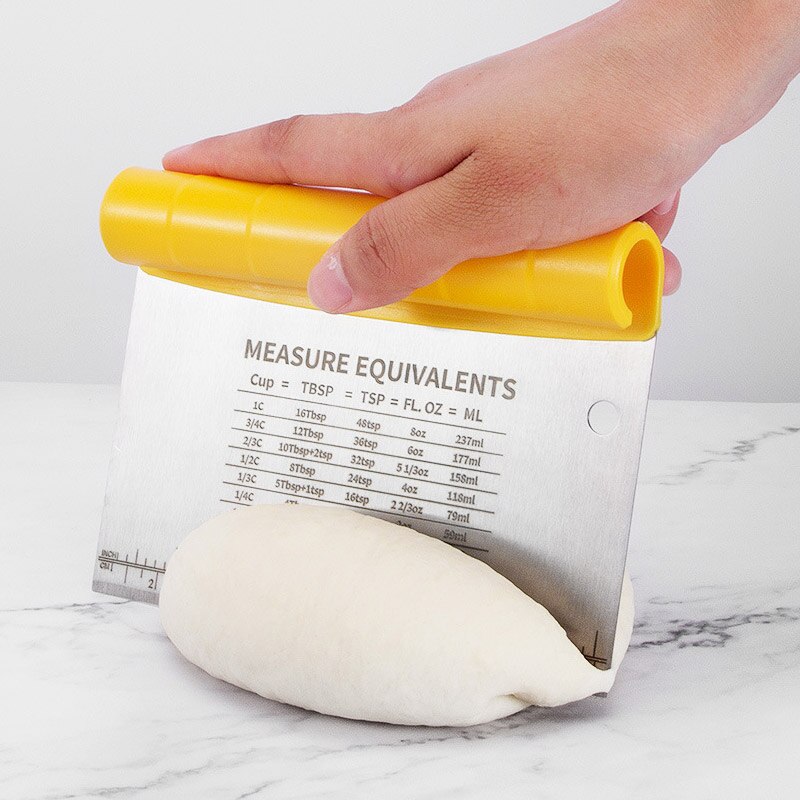 Stainless Steel Dough Scraper with Measurement Guide