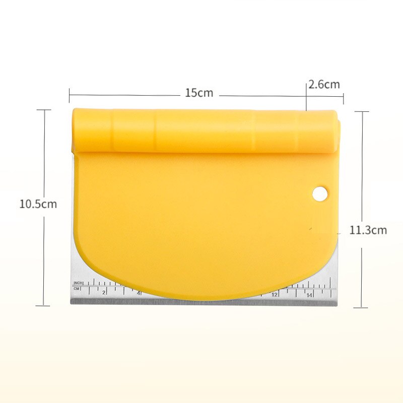 Stainless Steel Dough Scraper with Measurement Guide