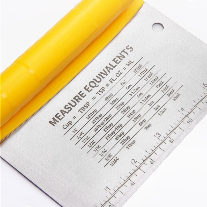 Stainless Steel Dough Scraper with Measurement Guide