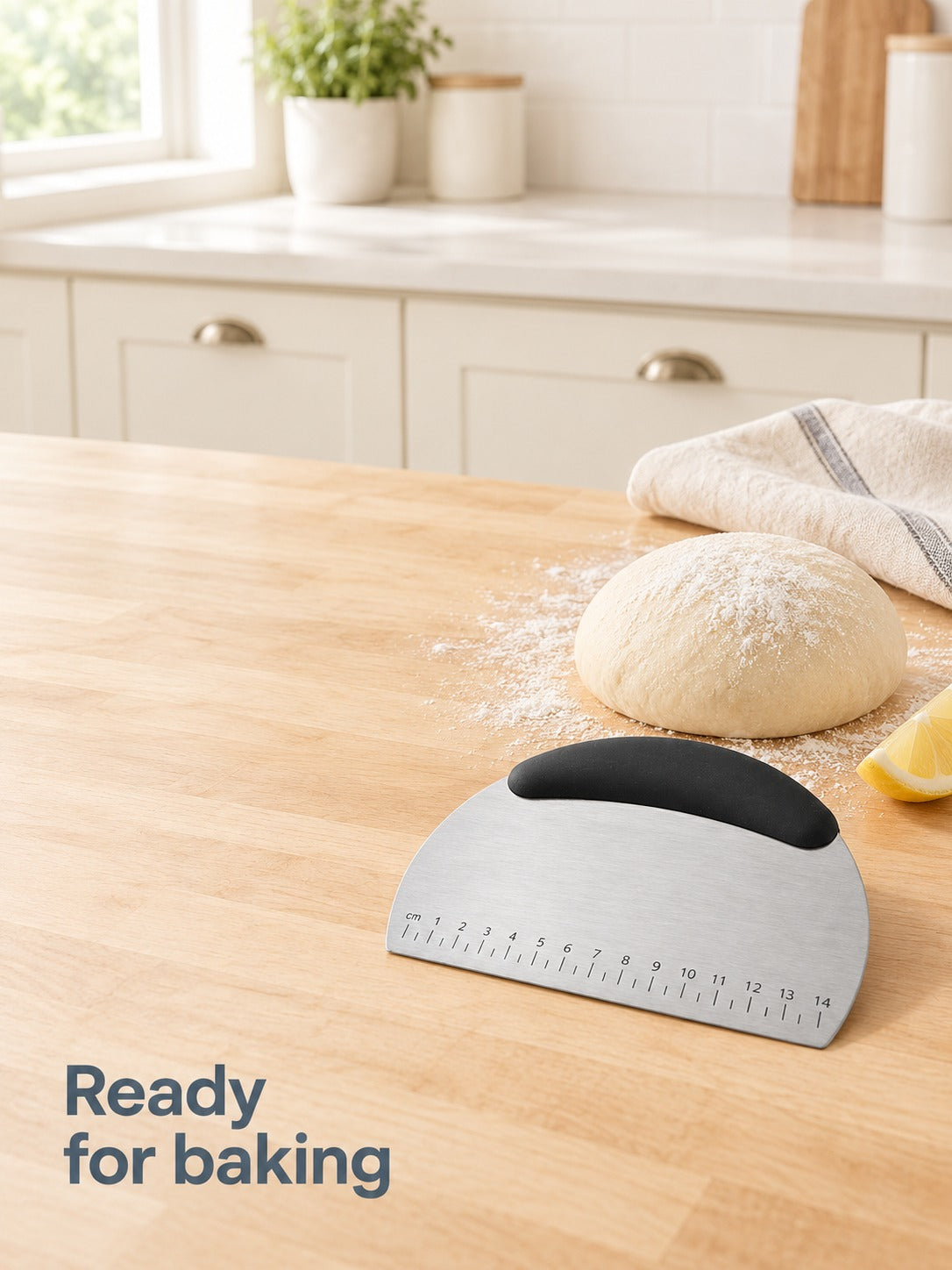 Stainless Steel Dough Scraper with Measuring Scales