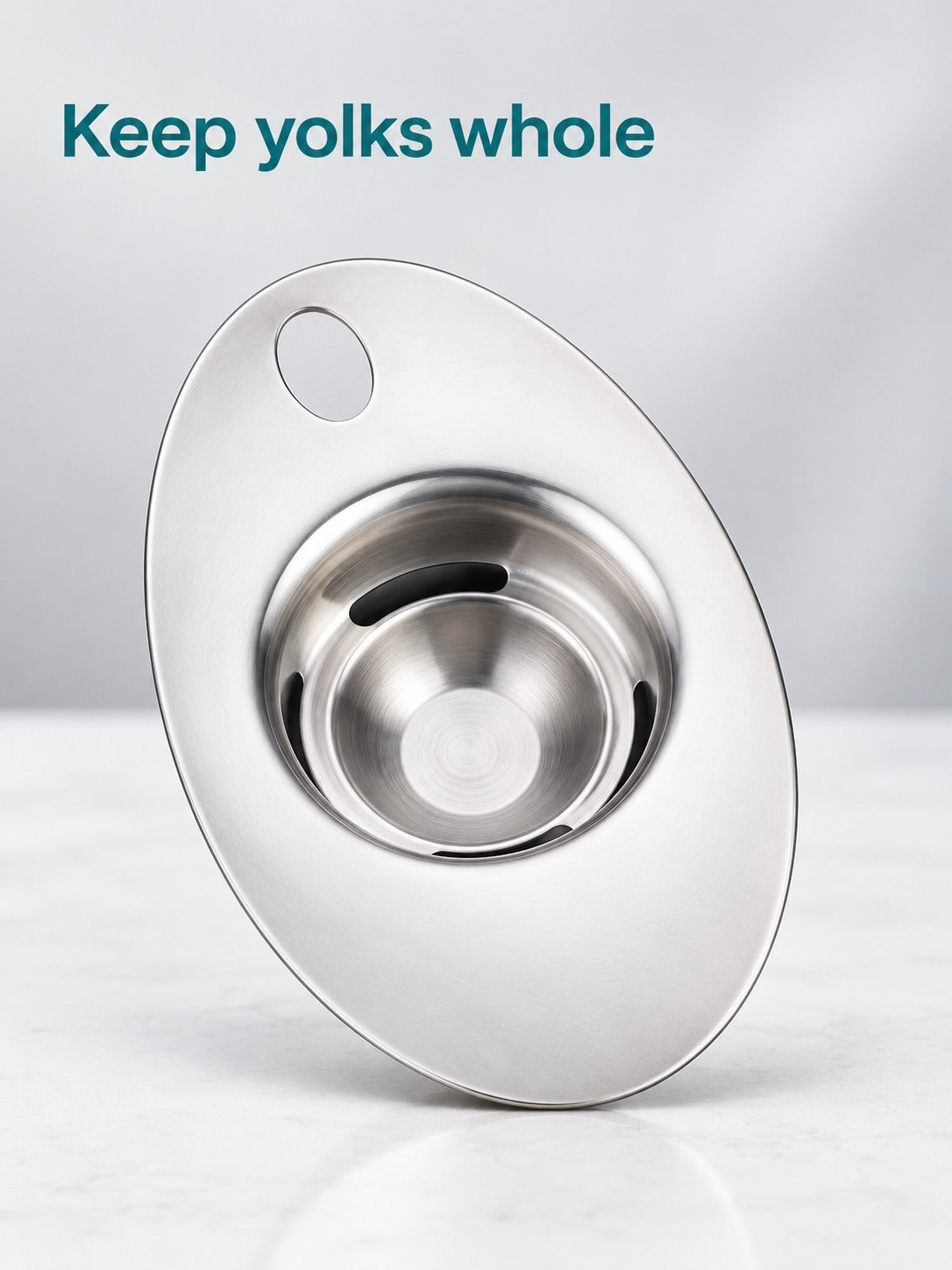 Stainless Steel Egg Separator That Keeps Yolks Whole