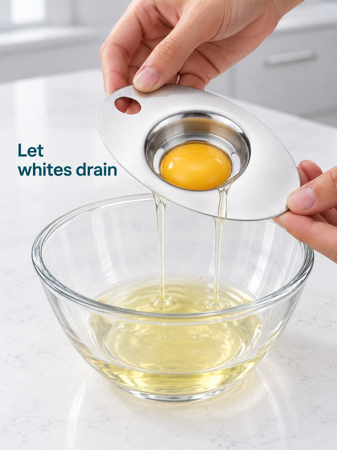 Stainless Steel Egg Separator That Keeps Yolks Whole