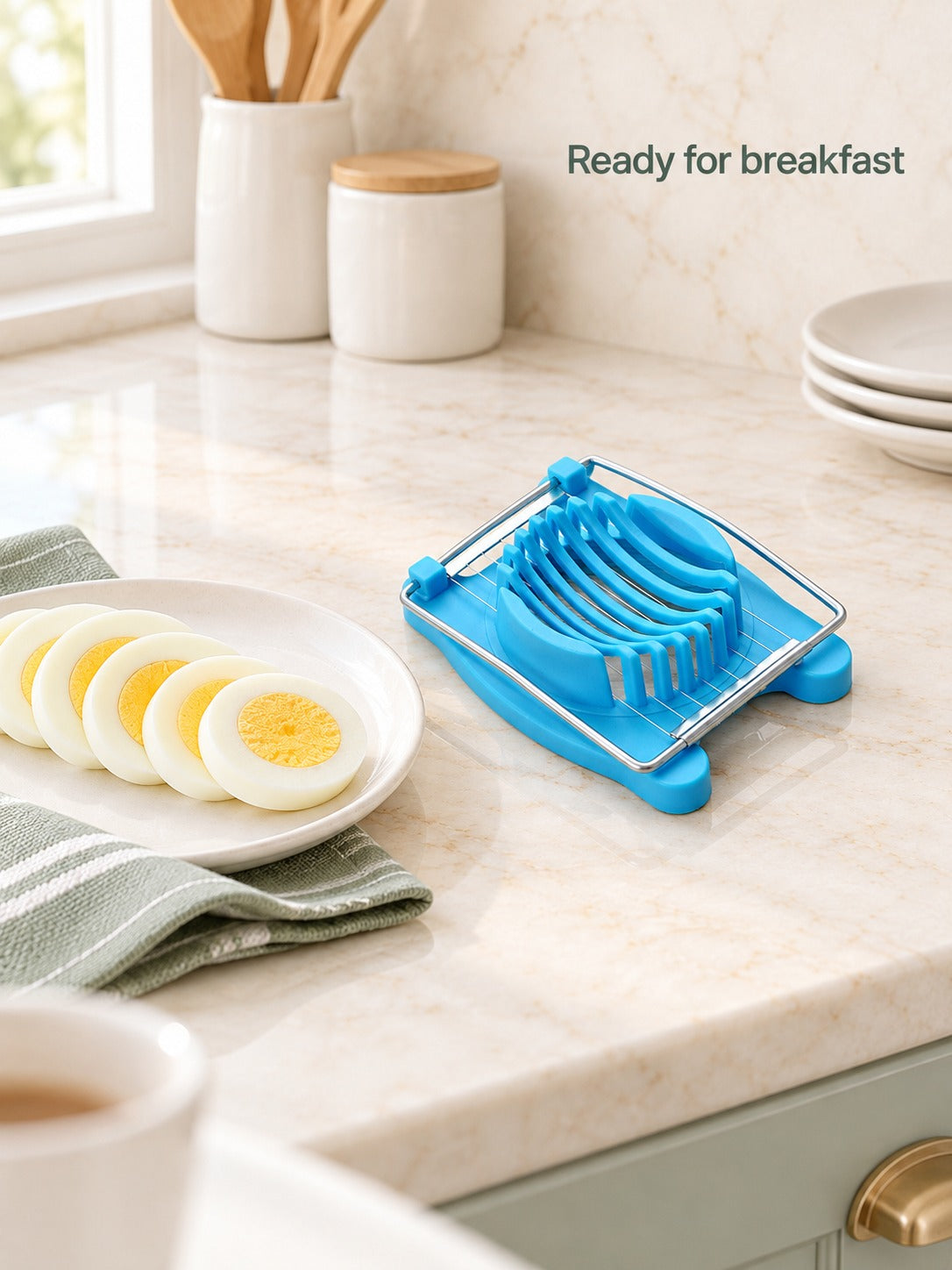 Stainless Steel Egg Slicer for Even, Neat Egg Slices