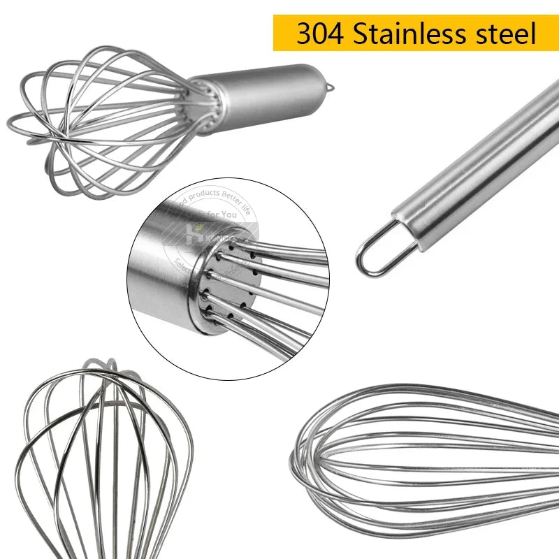 Stainless Steel Egg Whisk for Smooth Eggs & Batter