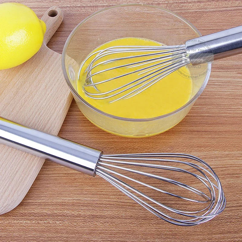 Stainless Steel Egg Whisk for Smooth Eggs & Batter
