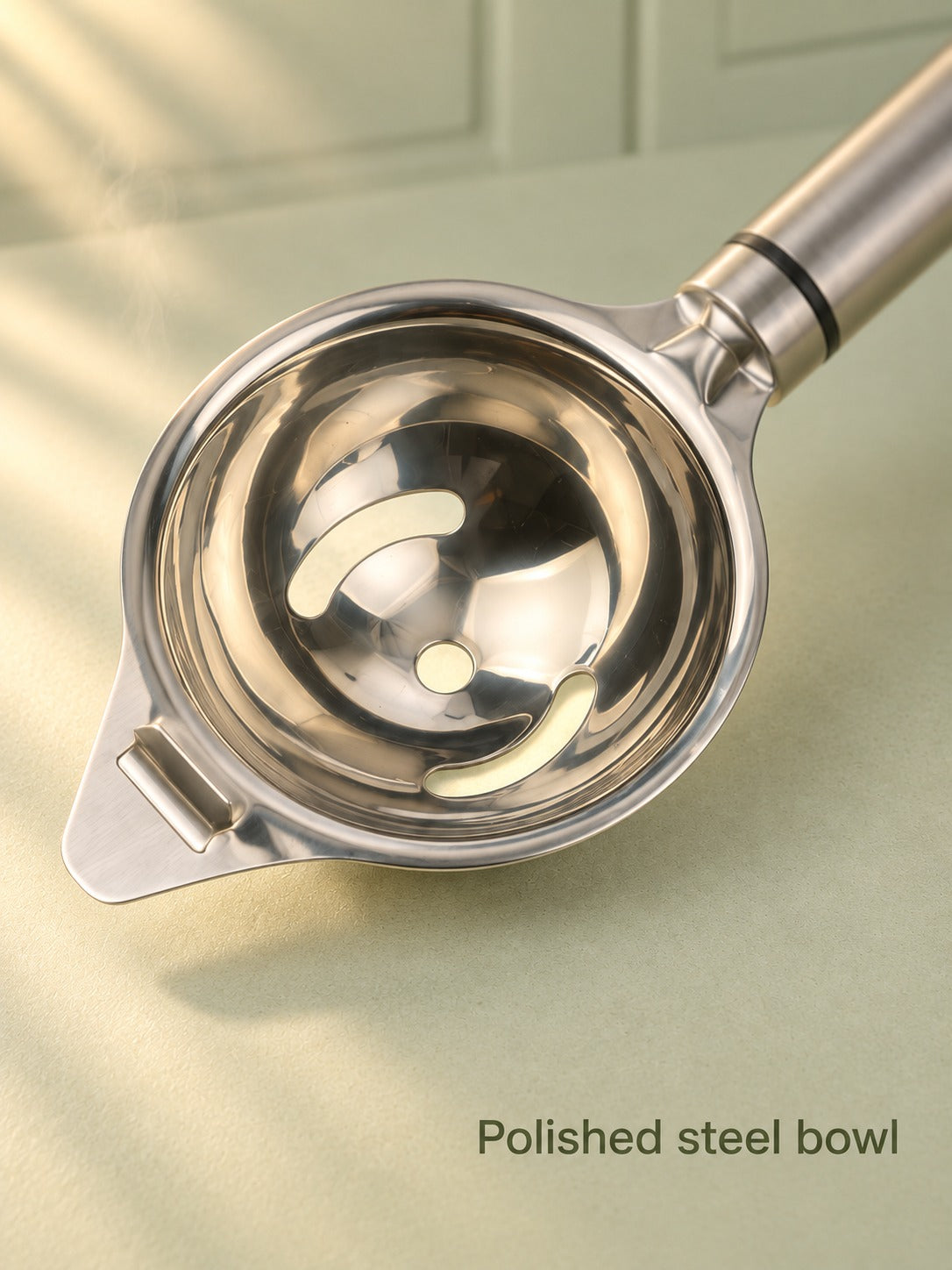 Stainless Steel Egg Yolk Separator with Slotted Bowl