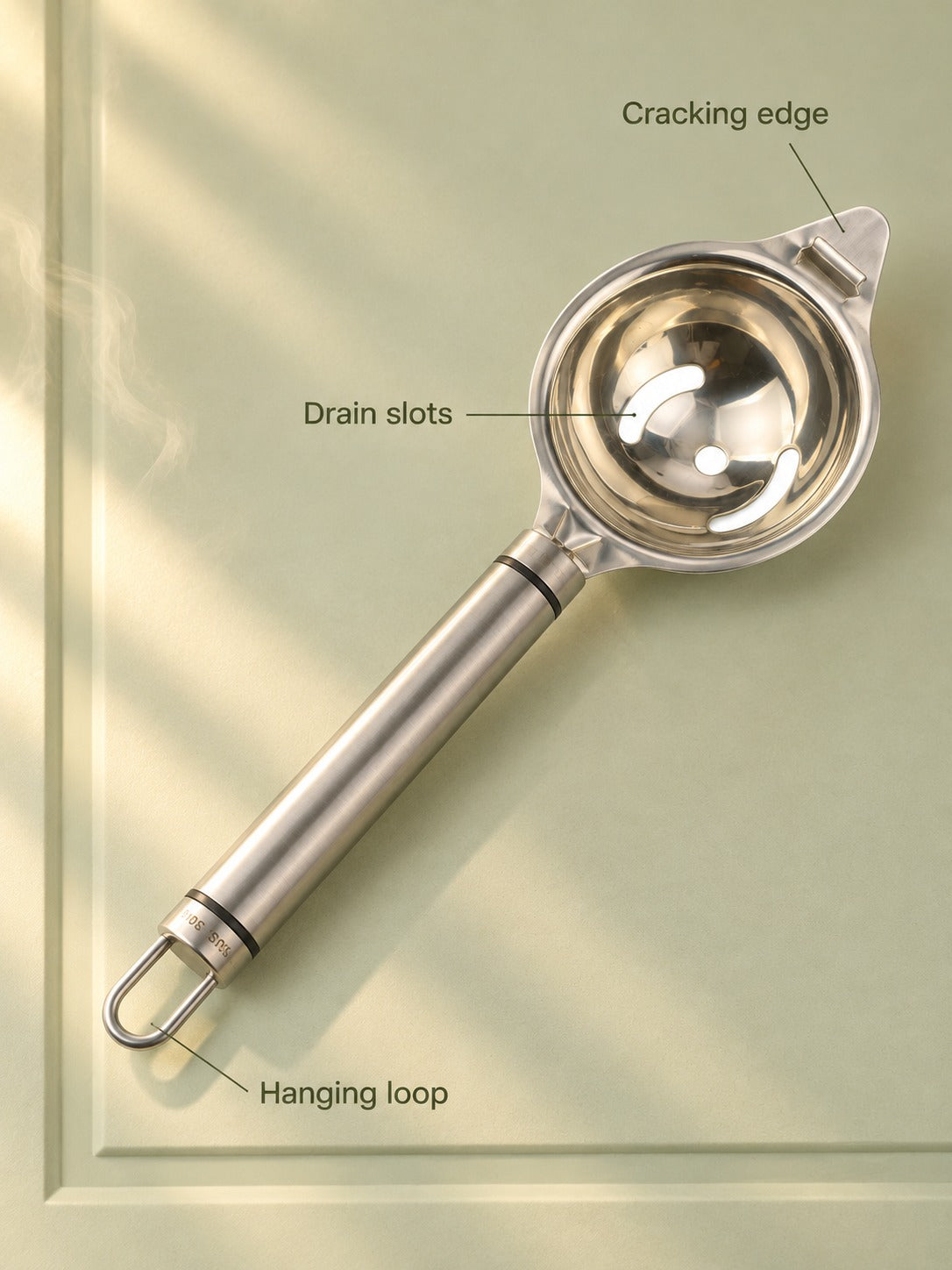 Stainless Steel Egg Yolk Separator with Slotted Bowl