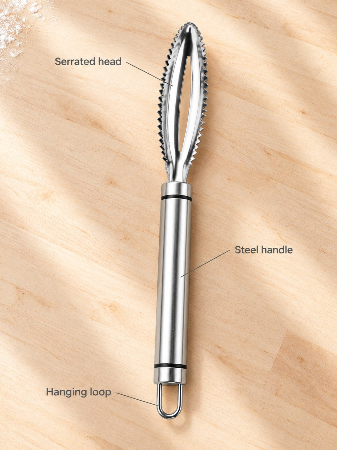 304 Stainless Steel Fish Scaler With Serrated Blade