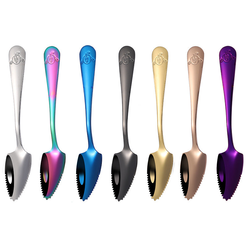 Serrated Grapefruit Spoon Stainless Steel Fruit Scraper