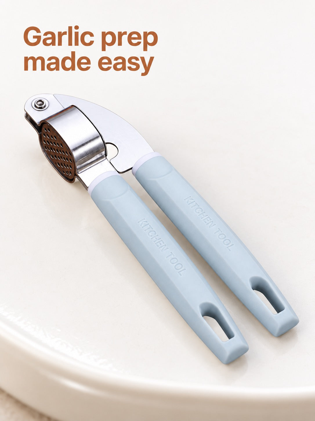 Stainless Steel Garlic Press and Peeler for Fast Prep