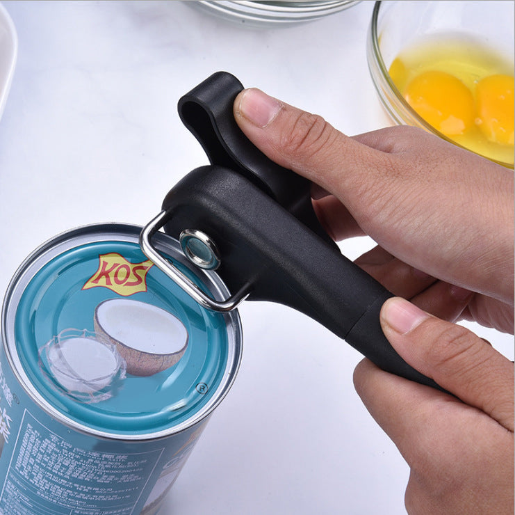 Side-Cutting Can Opener, Leaves No Sharp Edge Behind