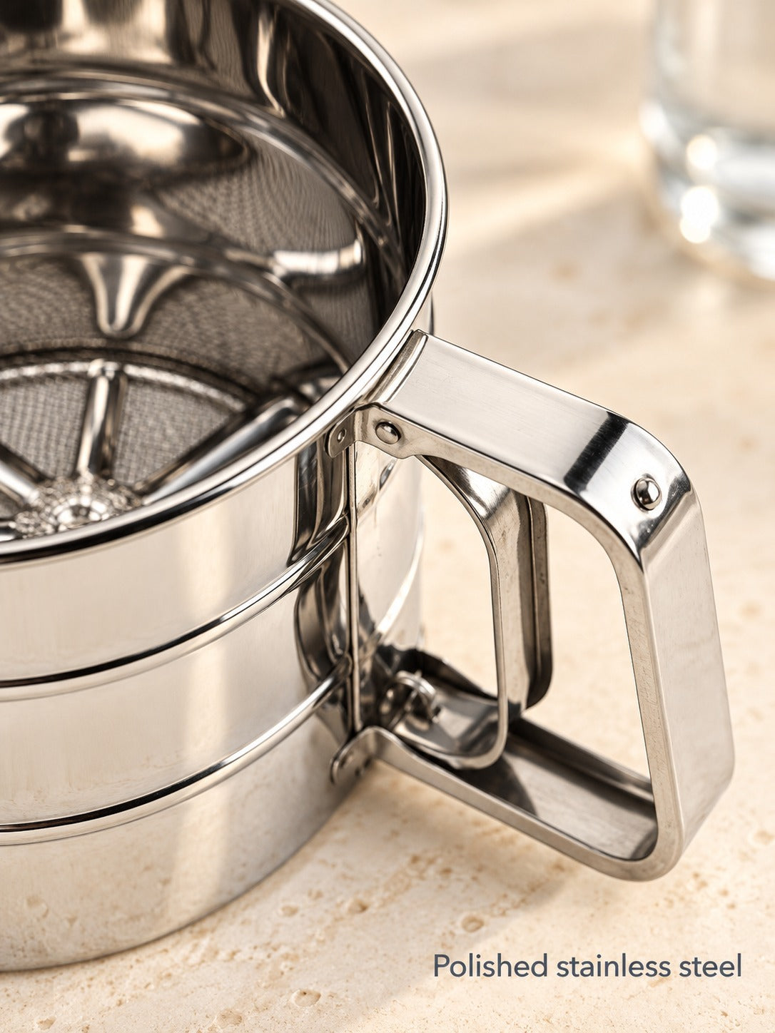 Stainless Steel Hand Flour Sieve for Lump-Free Baking