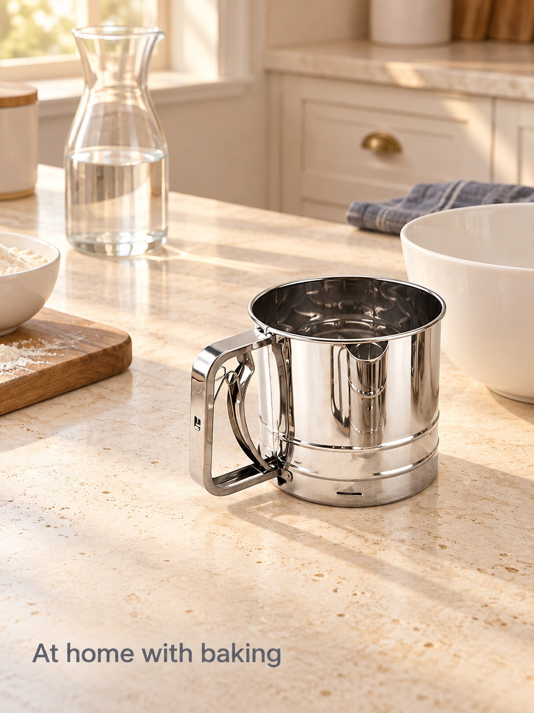 Stainless Steel Hand Flour Sieve for Lump-Free Baking