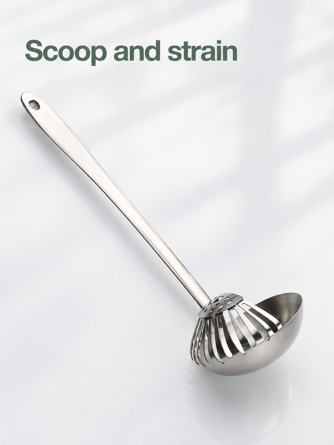 Stainless Steel Hot Pot Spoon with Strainer for Soup