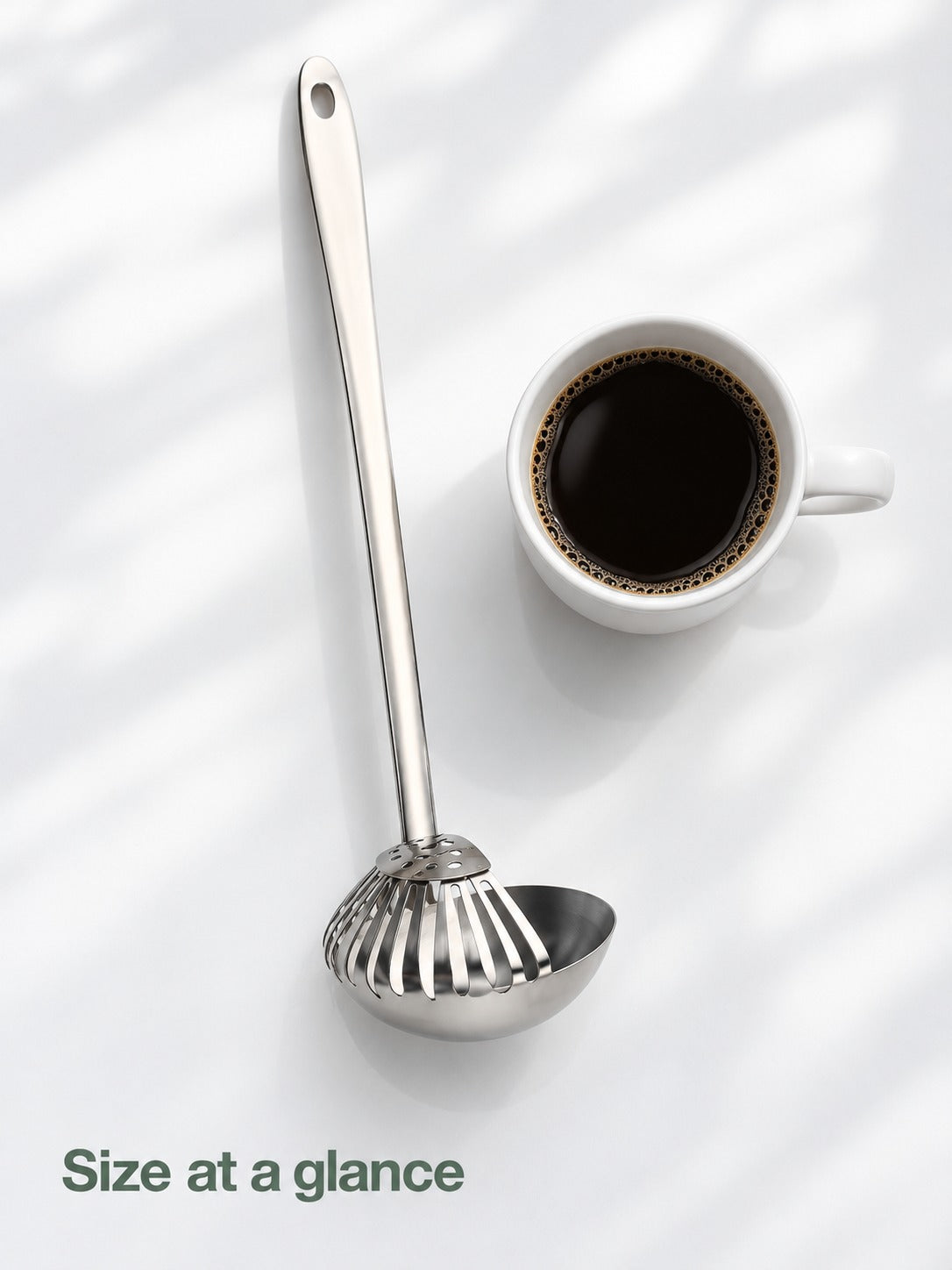 Stainless Steel Hot Pot Spoon with Strainer for Soup