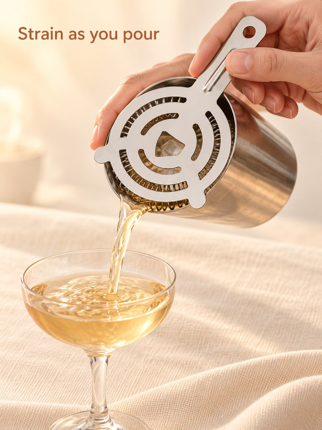 Stainless Steel Ice Filter for Cocktails Pour Strainer