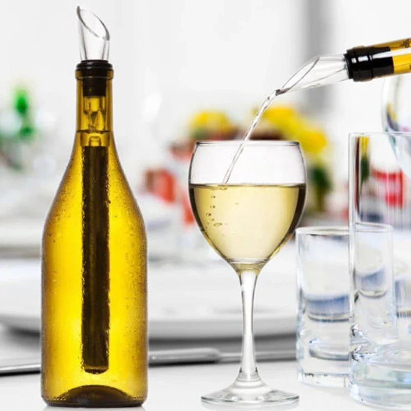 Stainless Steel Wine Chiller Stick With Pourer, No Ice